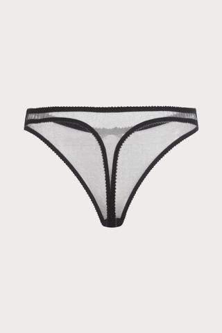 Cadolle Cathy Black Mesh Thong - Naughty Knickers
