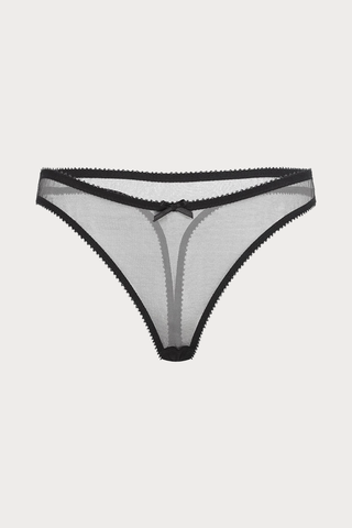 Cadolle Cathy Black Mesh Thong - Naughty Knickers