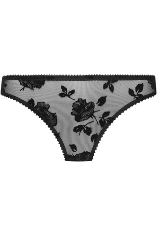 Cadolle Cathy Flocked Mesh Thong - Naughty Knickers