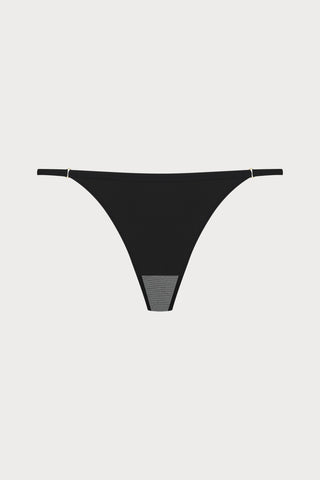Scandale Nuit Fauve Openable Mini Thong Black