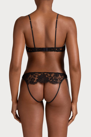 Coco de Mer Aphrodite Open Knicker Black