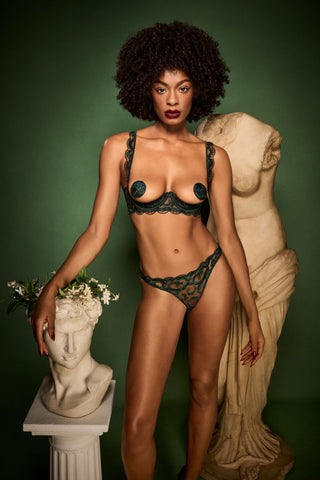 Coco de Mer Arletta Quarter Cup Bra Emerald