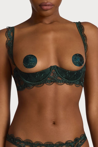 Coco de Mer Arletta Quarter Cup Bra Emerald