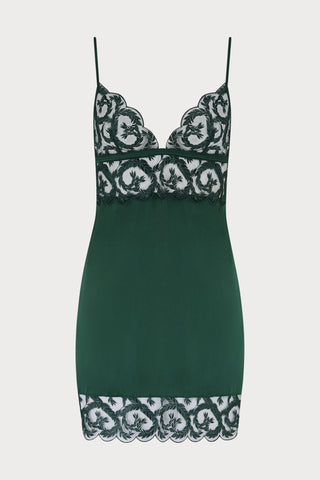 Coco de Mer Arletta Silk Slip Emerald