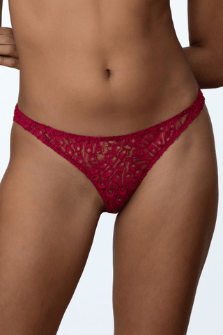 Coco de Mer Astrantia Open Knicker Crimson