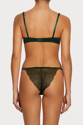 Coco de Mer Athena Balcony Bra Deep Green