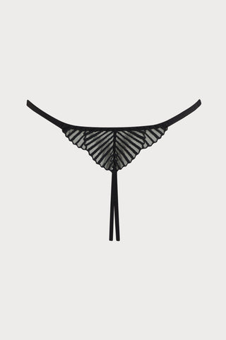 Athena Open Thong Black