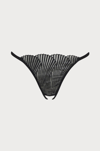 Athena Open Thong Black