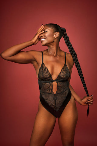 Coco de Mer Athena Brazilian Bodysuit - Naughty Knickers