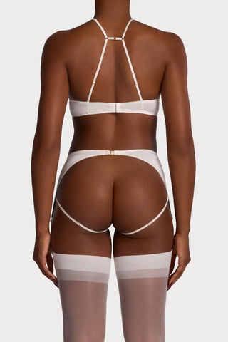Coco de Mer Athena Open Suspender Knicker Ivory