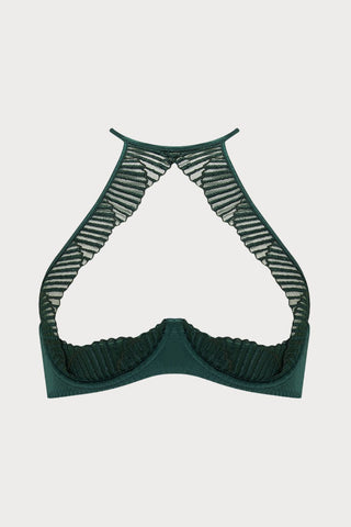 Coco de Mer Athena Quarter Cup Bra Deep Green