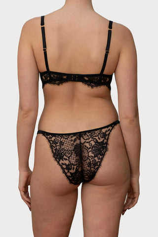Coco de Mer Hera Brazilian Knicker Black