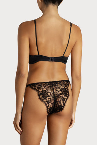 Coco de Mer Hera High Neck Balconette Bra Black