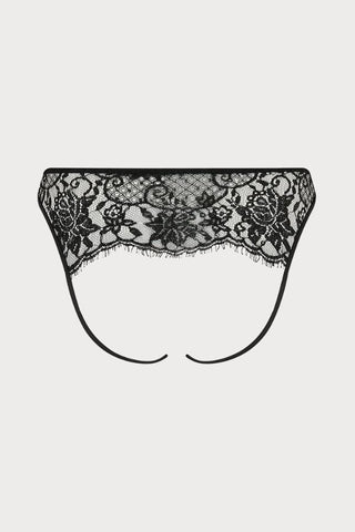 Coco de Mer Hera Open Knicker Black