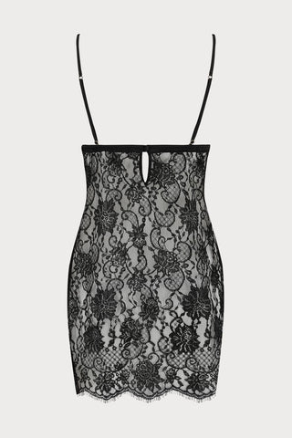 Coco de Mer Hera Black Lace Slip Dress