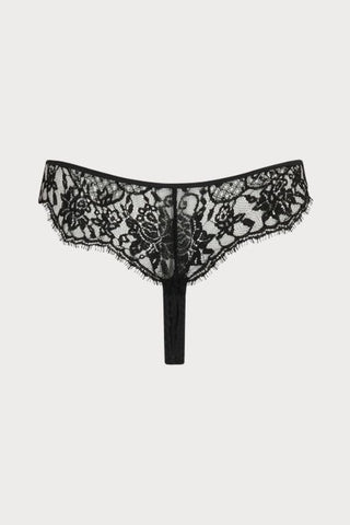 Coco de Mer Hera Skirted Thong Black