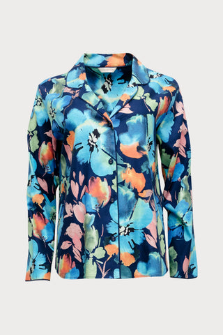 Bea Floral Print Long Sleeve Pyjama Top, Size UK 8