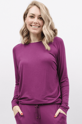 Cyberjammies Carina Long Sleeve Slouch Jersey Top Magenta