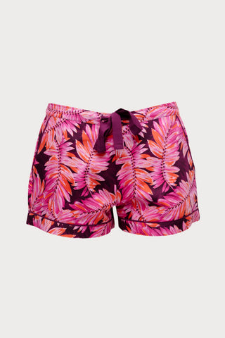 Carina Palm Leaf Print Shorts