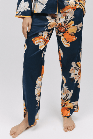 Cyberjammies Cosmo Floral Print Pyjama Pants Navy Mix