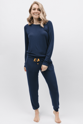 Cyberjammies Cosmo Jersey Pants Navy
