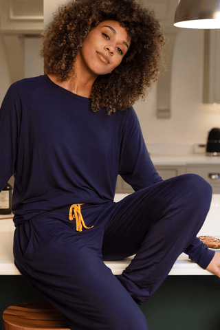 Cyberjammies Cosmo Jersey Pants Navy