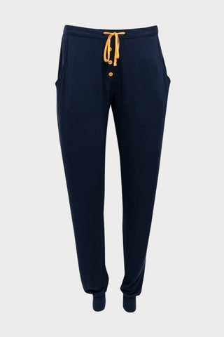 Cosmo Navy Jersey Pants, Size UK 8