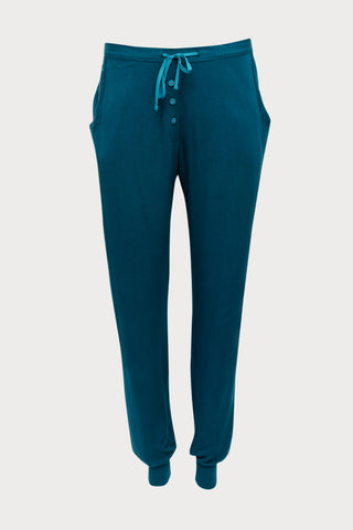 Maple Teal Jersey Pants, Size UK 8