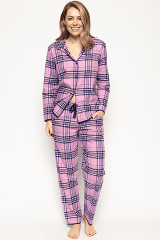 Cyberjammies Violet Check Pyjama Top & Pants