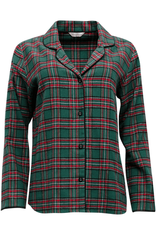 Cyberjammies Whistler Check Pyjama Top Green Mix