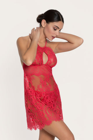 Lise Charmel Désirs de Venise Red Lace Babydoll - Naughty Knickers