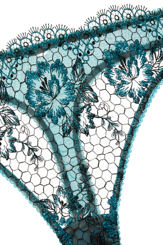 Dita Von Teese Evelina Lurex Thong Peacock