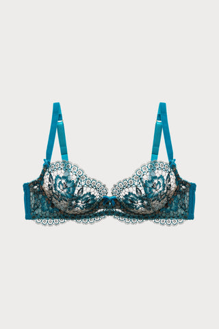 Evelina Lurex Underwire Bra, Size UK 36E