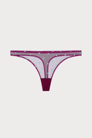 Dora Larsen Beatrix Heart Embroidery Thong