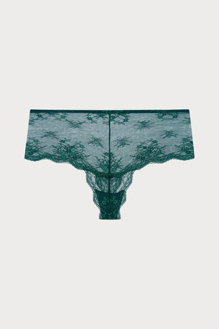 Dora Larsen Bryony Floral Lace High Waist Knicker in Teal