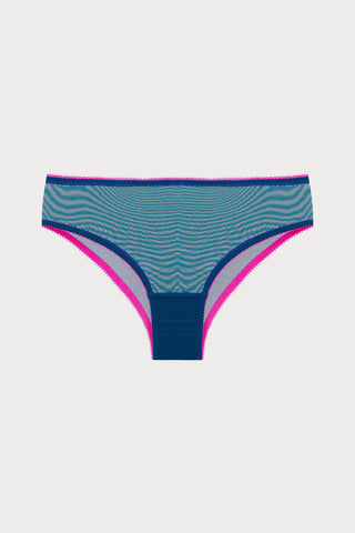 Delilah Tulle High Waist Knicker in Blue