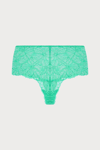 Eden Graphic Lace High Waist Knicker Green