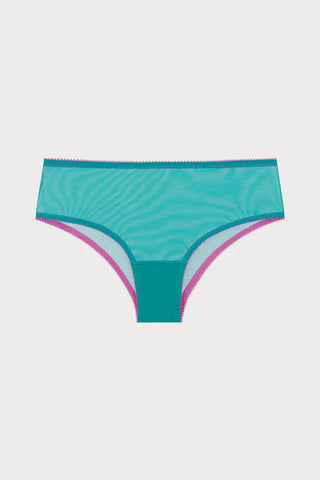 Jean Tulle High Waist Knicker in Bright Green