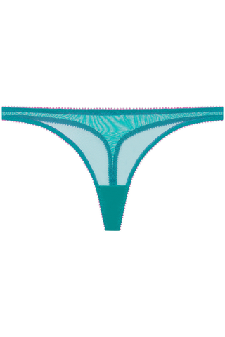 Jean Tulle Thong in Bright Green