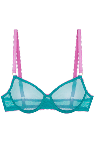 Jean Tulle Underwire Bra in Bright Green