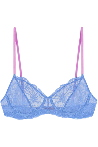 Dora Larsen Lena Graphic Lace Underwire Bra Cornflower Blue