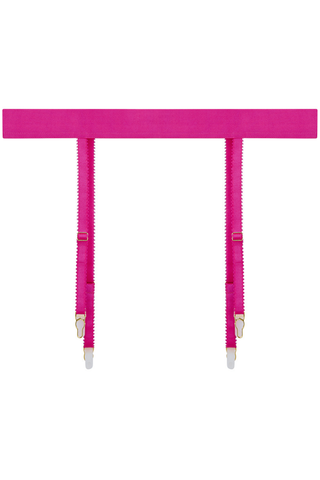 Luna Suspender Belt in Bright Pink