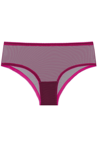 Luna Tulle High Waist Knicker in Wine