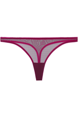 Luna Tulle Thong in Wine