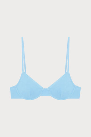 Phoebe Underwired Bikini Top Blue, Size 32B/34A