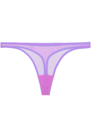 Dora Larsen Pippa Purple Tulle Thong - Sheer Knickers