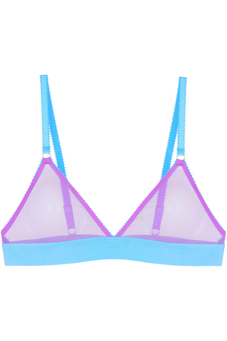 Dora Larsen Pippa Purple Tulle Wireless Triangle Bra - Soft Cup Bra