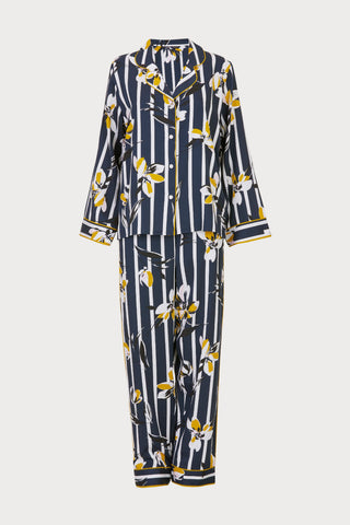 Knightsbridge Floral Stripe Print Pyjama Set