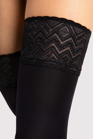 Fiore Ester Black Hold Ups 60 Denier