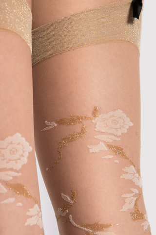 Fiore Jardin Stockings Nude & Lurex 20 Denier